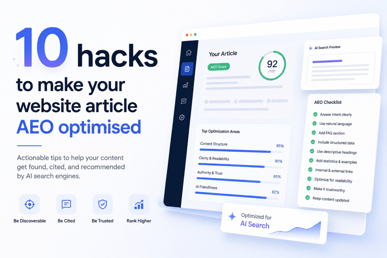 AEO Optimised Article: 10 Hacks to Rank in AI Search
