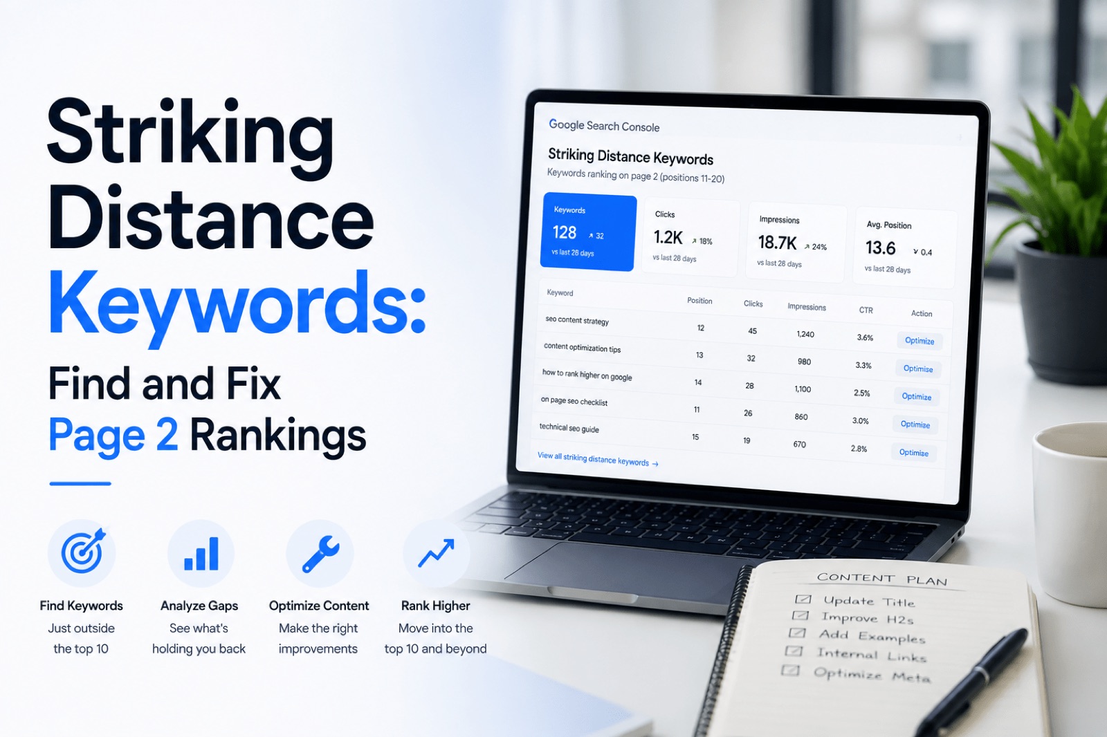 Striking Distance Keywords: Find and Fix Page 2 Rankings